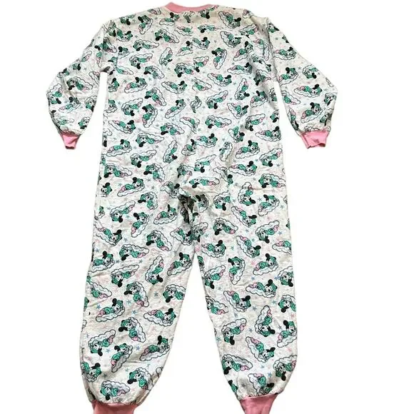 Vintage Disney Mickey Unlimited Pajamas Bodysuit One Piece Sleeping Mickey Small - Picture 2 of 13